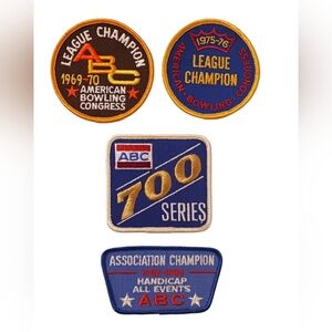 VINTAGE 1969-83 ABC LEAGUE CHAMPION COLLECTIBLE PATCH SET 🎳
